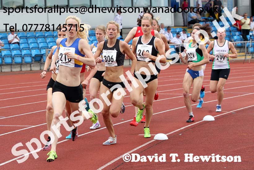 Rachael Bamford (Leeds City) wins the senior womens 1500 metres, Northern Senior and Under-20 Champs, Sport City, Manchester. Photo: David T. Hewitson/Sports for All Pics